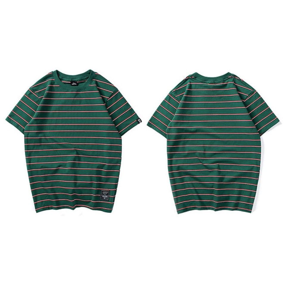 Horizontal Striped Cotton T-shirt H0c62eff3a3b2468a81b9cac48dade1d3F dc322192