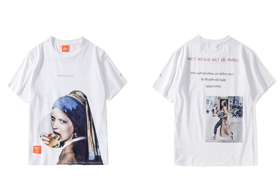 The 'Quirky' Girl With The Pearl Earring Tee HTB1J3f.eDZmx1VjSZFGq6yx2XXaH dc1d0828