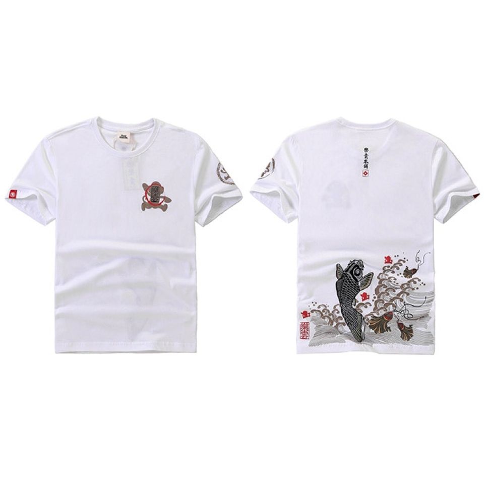 Fish Embroidery Cotton T-shirt Hec2e1cda4cb84854b2fd1636ec84002cX df9b1b5f