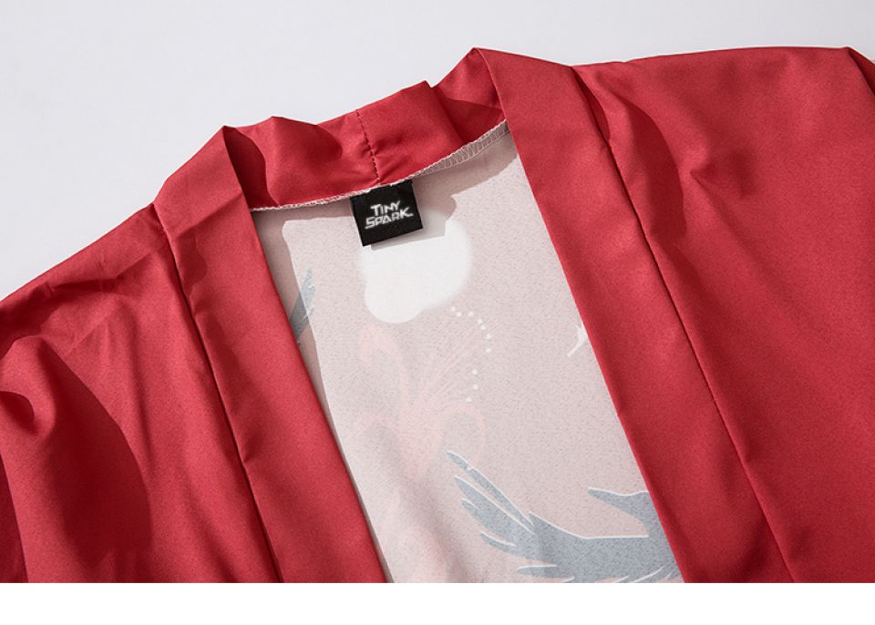 Red Bird Poly-cotton Kimono H221e2e106a954eb4a4dab519de39f38e0 e0cc667d