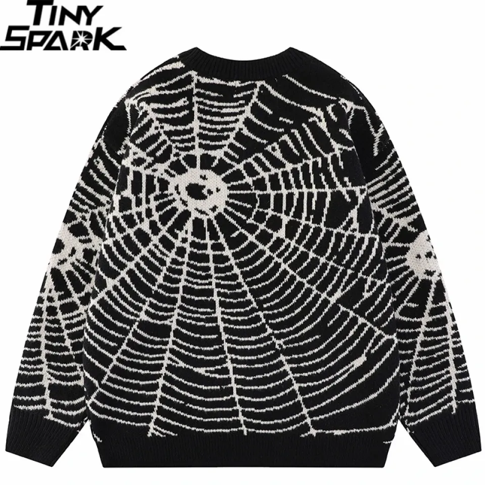 Spider Web Graphic Streetwear Sweater Sc0da6fcc93fa49ff9e9079c5346961e0y e0182c9c