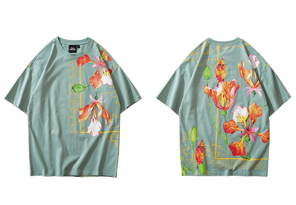 Hibiscus Happiness Cotton T-shirt H480a137ce07c455b8302bbe7ff28ef63g e21f3cdd