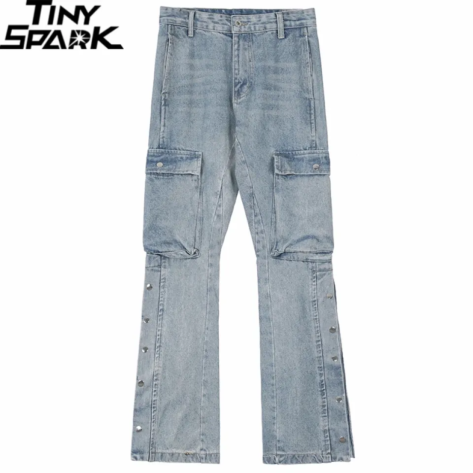 Hip Hop Cargo Denim Pants - Blue and Black 1 Hip Hop Cargo Denim Pants - Blue and Black Sb3052baa6e7c4e3d9d376e97b7d70c5cS e31013d7