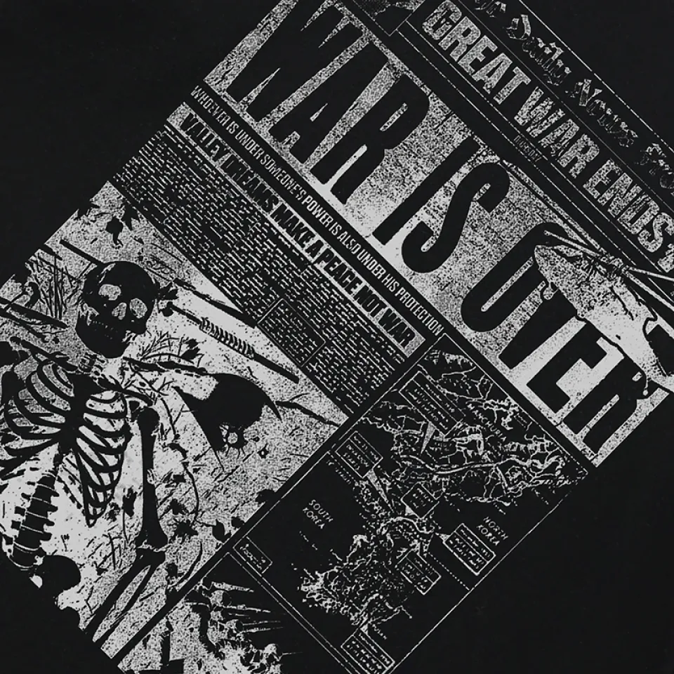 Vintage Newspaper Skull Graphic Hoodie S1e06c457da3f4dd2910625eed0df05dct e4fd2ab7