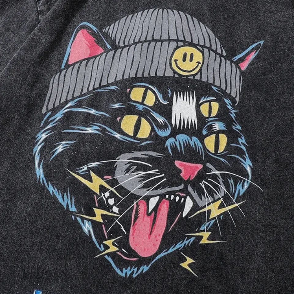 Hippie Black Cat Graphic T-Shirt 3 Hippie Black Cat Graphic T-Shirt S8b43dbf7ed85447a86562a3d46914522k e4c0f42d