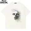 Abstract Face Sketch Graphic T-Shirt S1a61628ec7e8465ead00171277410309d e55bb2de