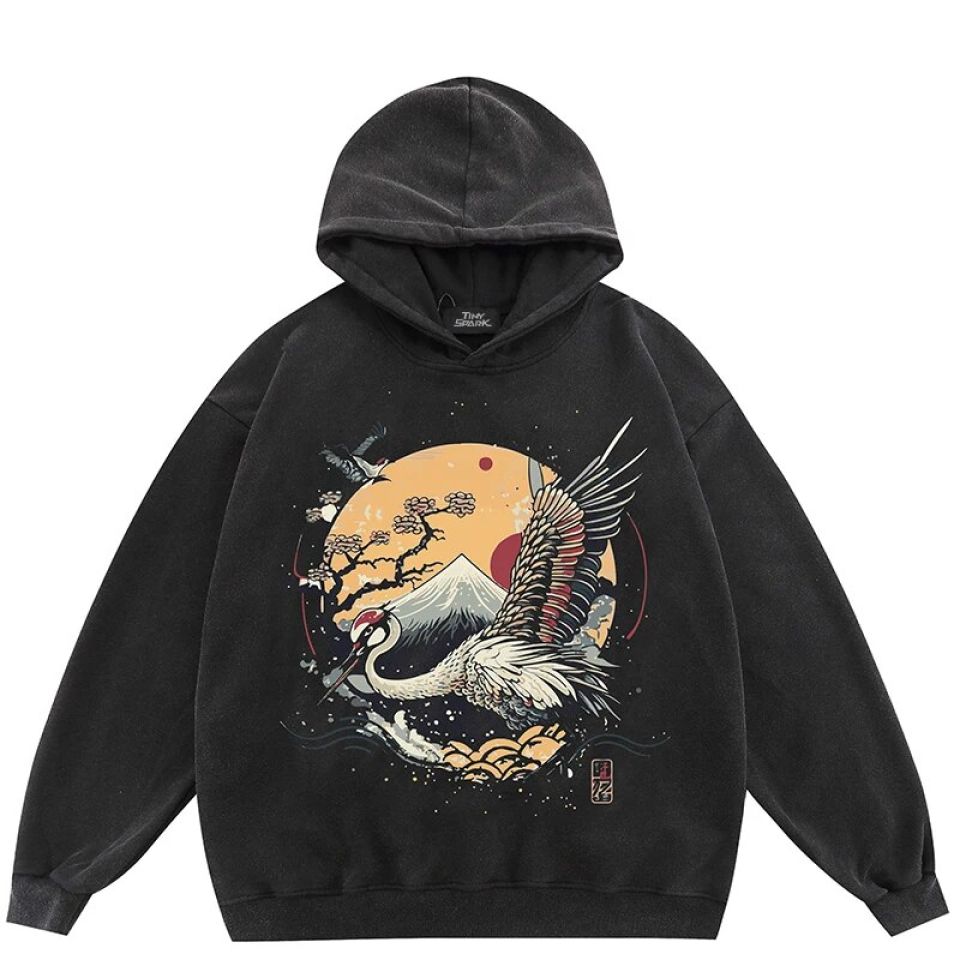 Japanese Crane Sun Graphic Hoodie Sweatshirt S7c93a9c42b1f42fdbed58888f82dc775n e67c9169