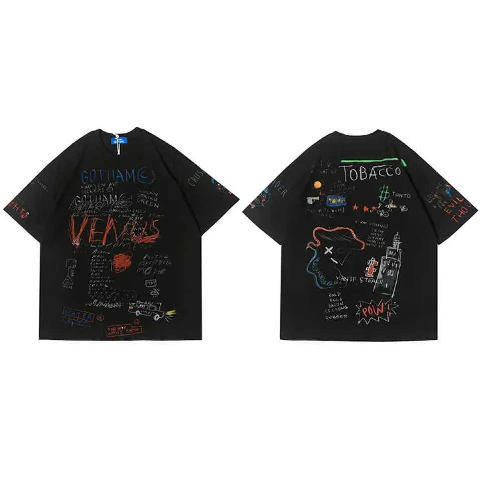 Graffiti Harajuku Summer Short Sleeve T-Shirt Sd52b1f79a4aa427c8efbc0f9d11fdd69A e84b30ee