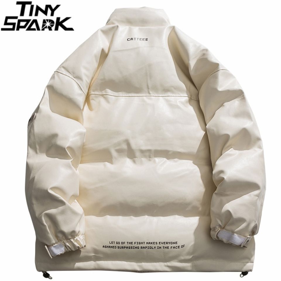 Smiley PU Leather Padded Windbreaker Jacket H1571a7f3ec8746b7aec04da96bfc03bbu eac6313b