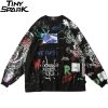 Graffiti Streetwear Print Pullover