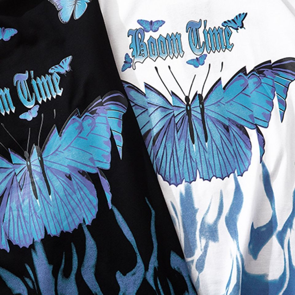 Blue Butterfly Boom Cotton T-shirt H2628f01d8c664f798dfdf1b481fff9dbe ecaaa644