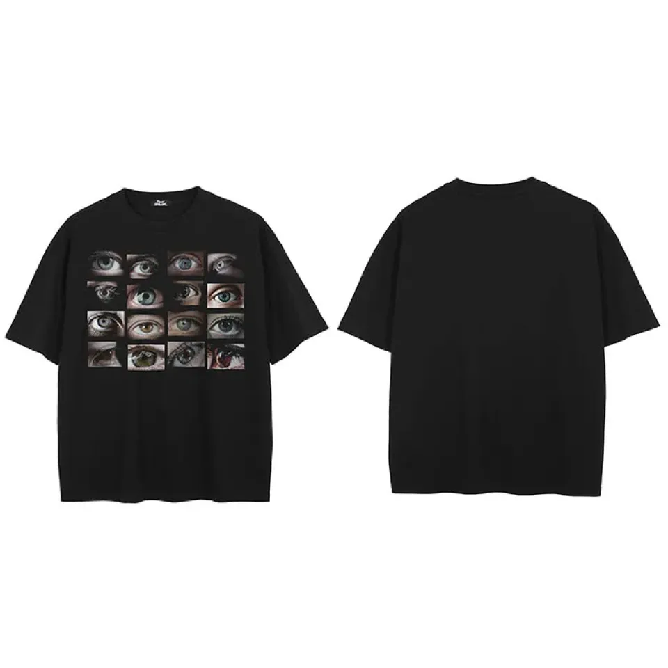 Vintage Eyes Grid Graphic T-Shirt S5086cbd22f534455a0110004829f76a1h eca873dd