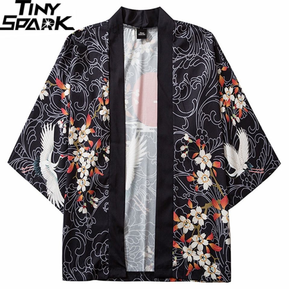 Heron With The Rising Sun Poly-cotton Kimono