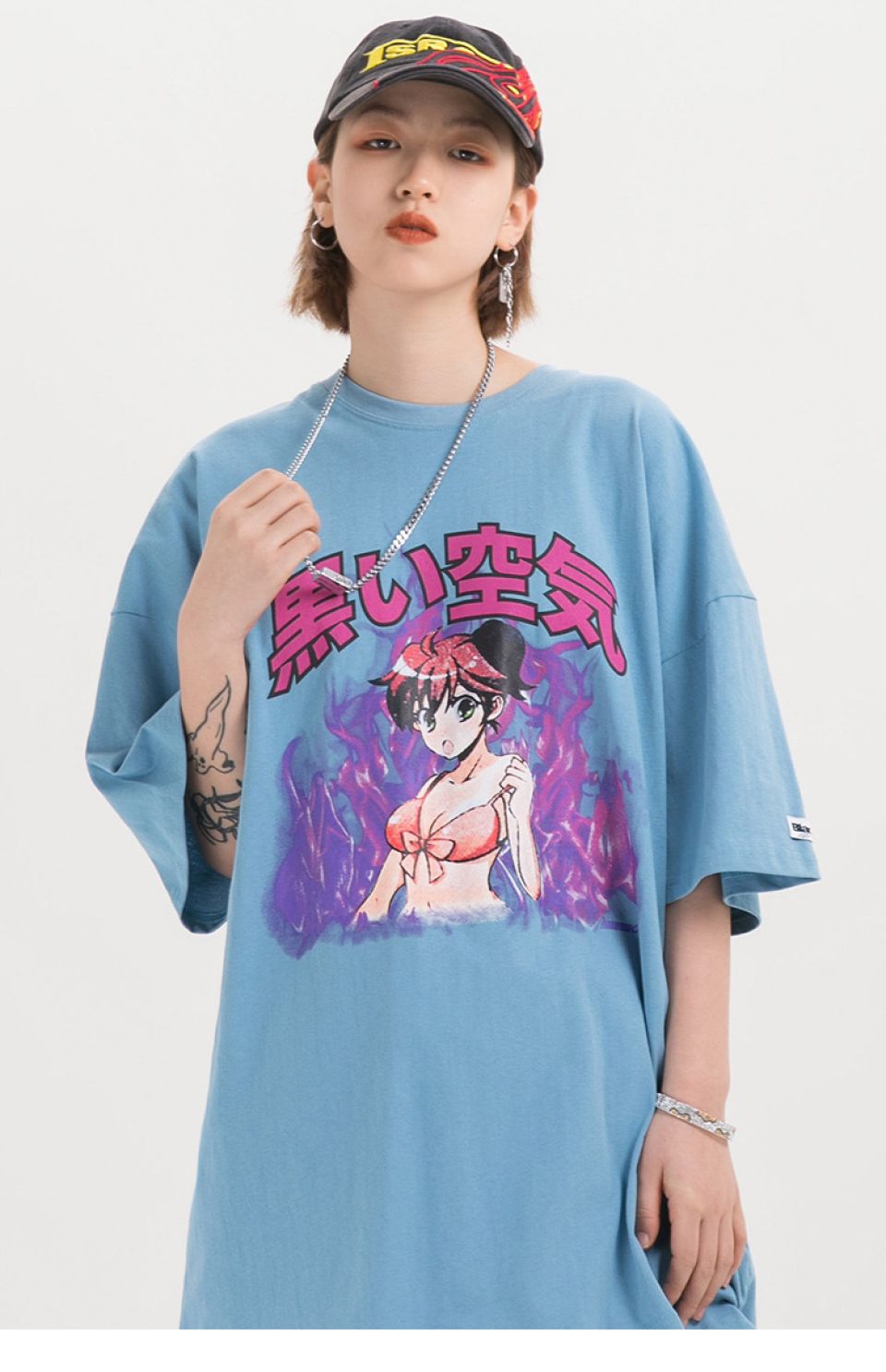Anime Print Cotton T-shirt Ha66be140611648d798a2da873c5134c60 ed9eddd9