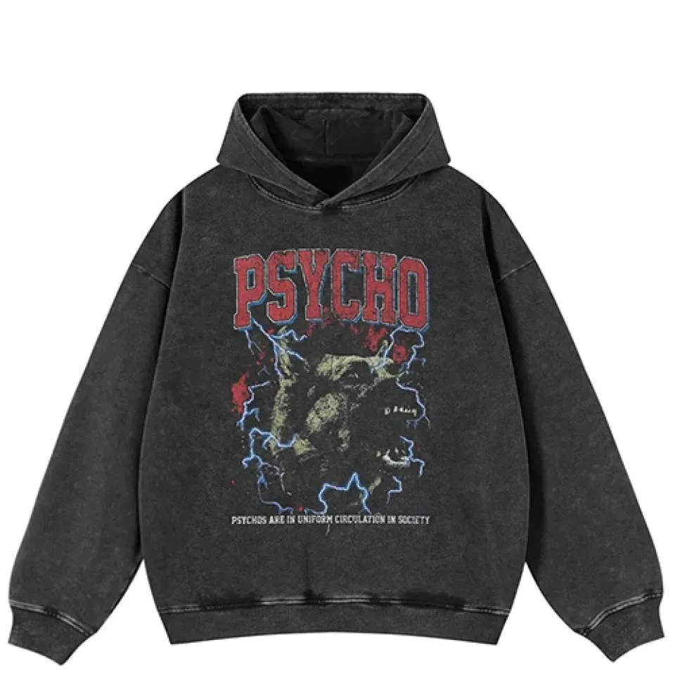 Psycho Dog Hoodie for Streetwear S156a4133b9414023a1f2e20987e450e0f eed514ac