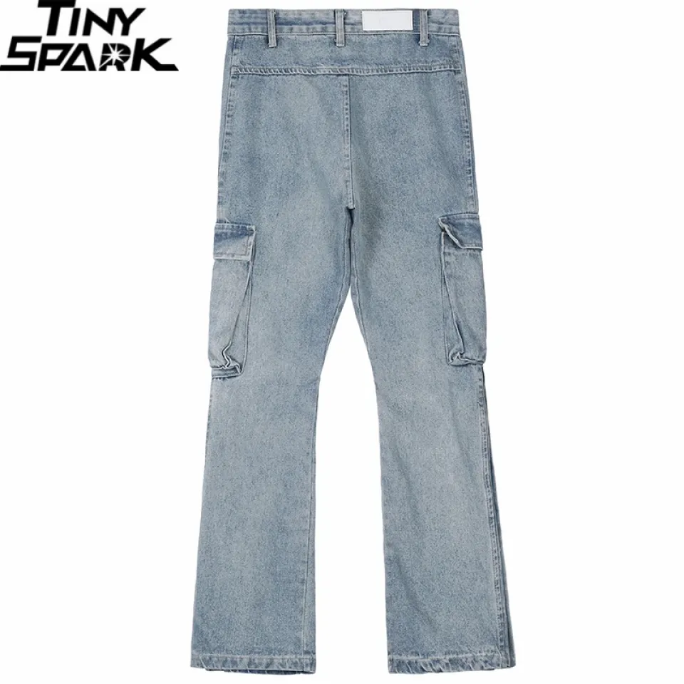 Hip Hop Cargo Denim Pants - Blue and Black Sdcd01c327755409bbae7a16c1df36471f eeb9bb59