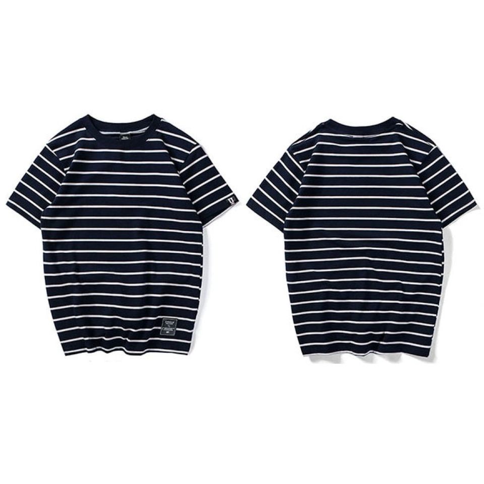 Horizontal Striped Cotton T-shirt H632efdb3a34c4bce9ca4611507ff1270t ef4f5269