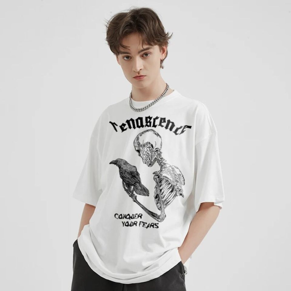 Fearless Crow Skull Graphic T-Shirt S7f71df4608ef40289b5350e233a6b991h eff388a2