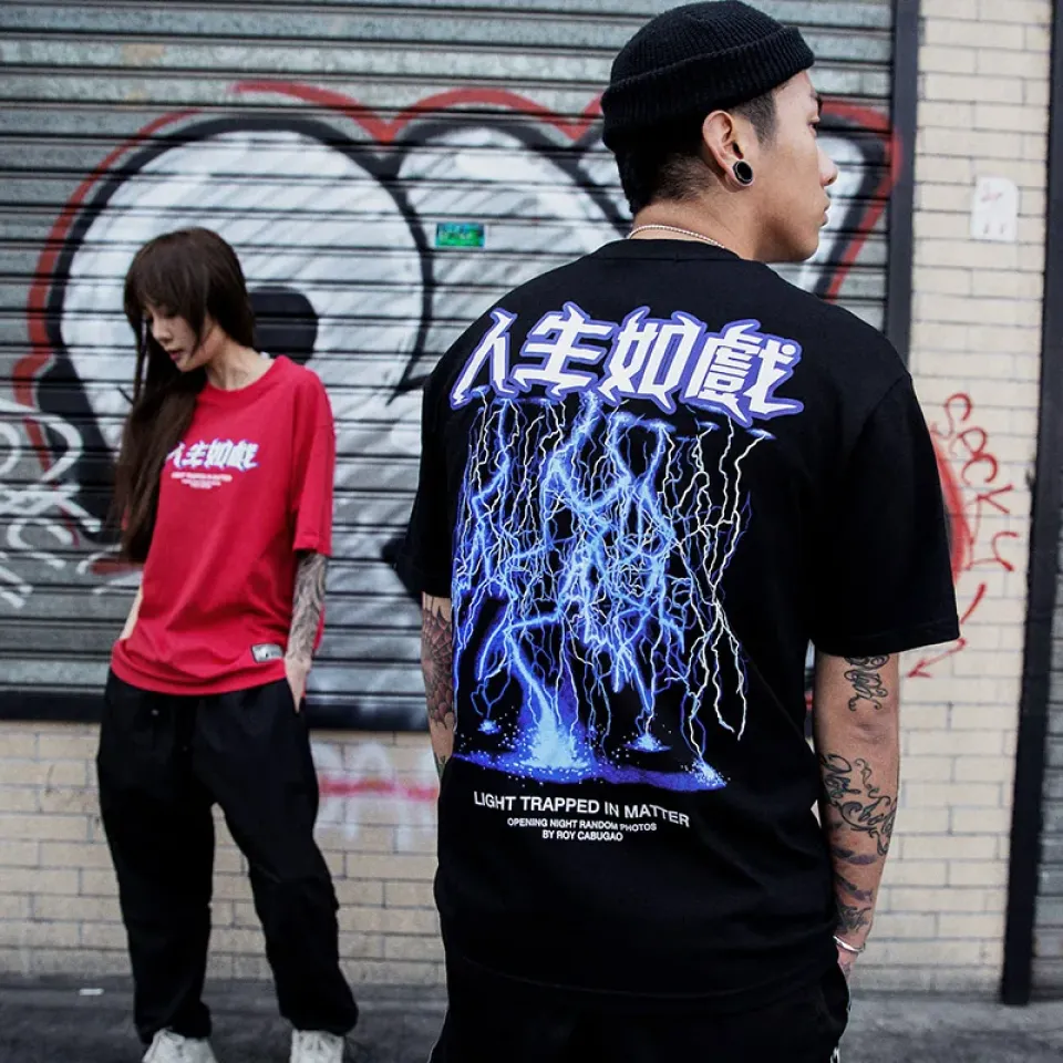 Men’s Lightning Print T-Shirt Se7f2416a50e74d8ca8f43850cb89a210o f07adec4