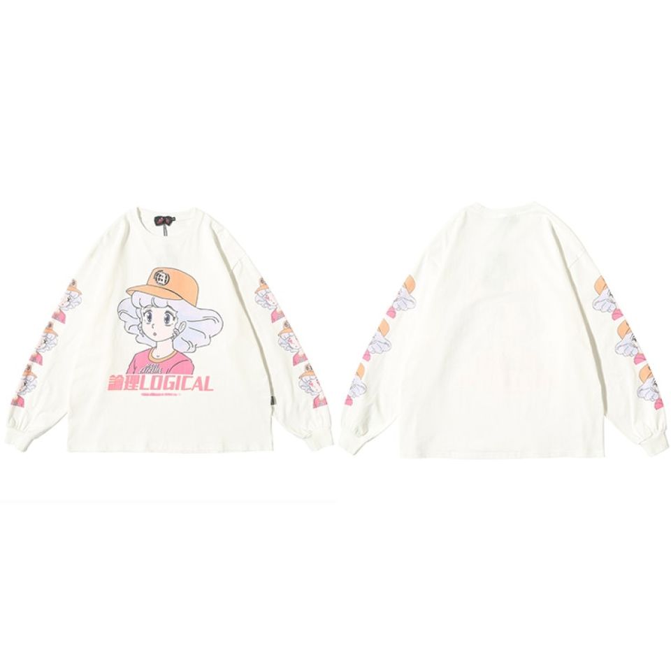 Japanese Cartoon Gal Print Sweatshirt H8620ac03e18d42258fc7f92e7fe7e17ad f13da274