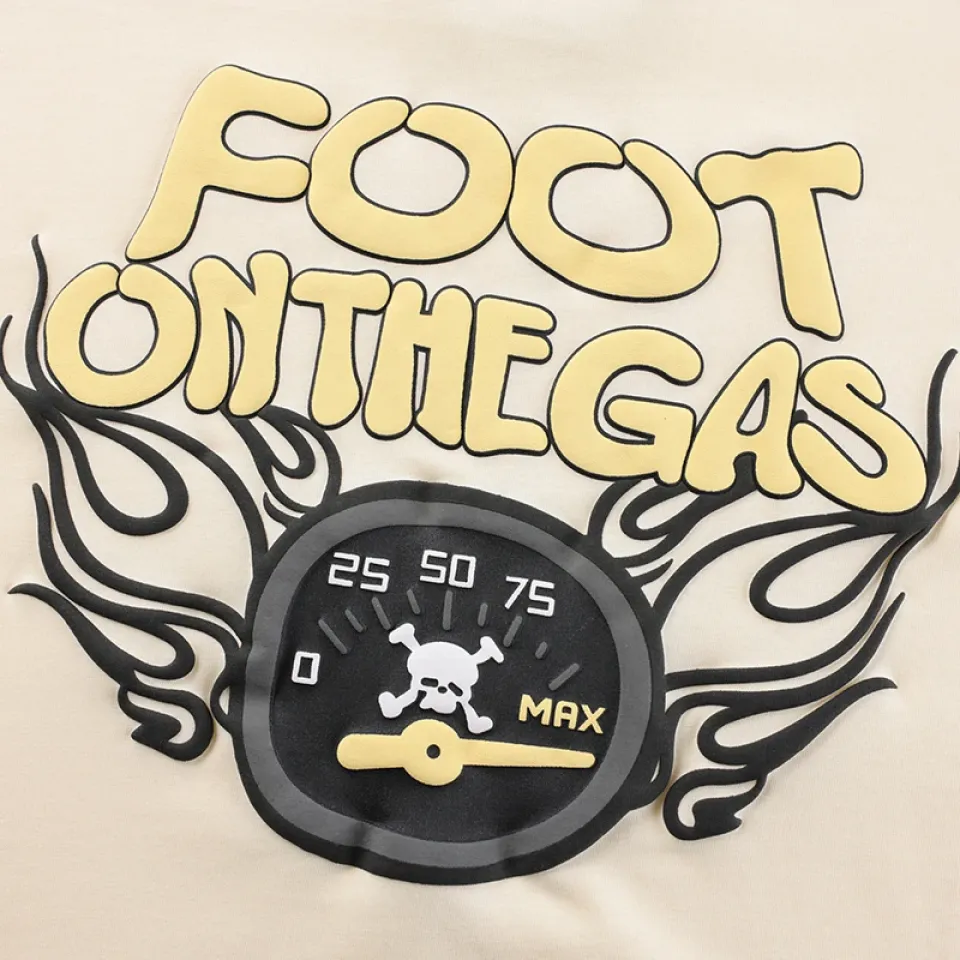 Foot On The Gas Graphic Print T-Shirt S045f37f7826b4753bba3530573377a9bl f27c8cbe