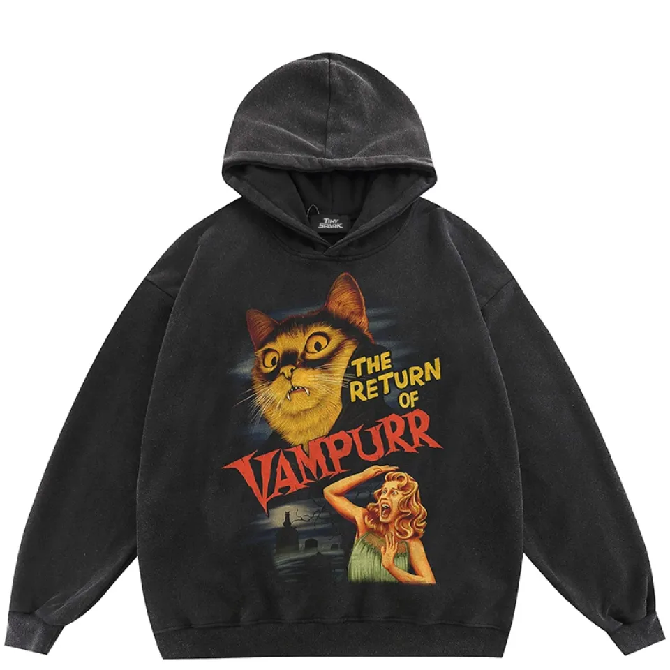 Oversize Movie Vampire Cat Graphic Pullover Sffef52e3d7404c9ba84ea51b3adc1161z f2d1248c
