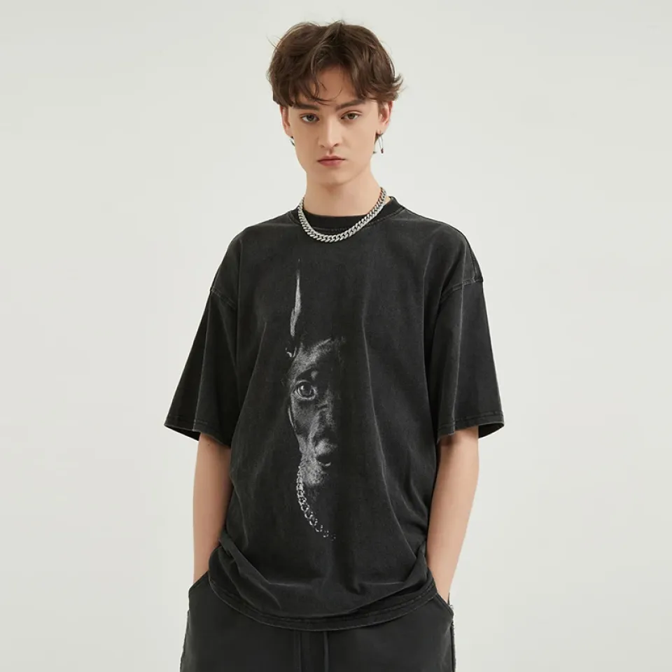 Shadowed Doberman Portrait Graphic T-Shirt S8a45698c988d408c98cc197a064f932do f427b35e