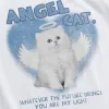 White Angel Cat Graphic T-Shirt S94beca9ae93f4c4a8074bde47691aff0Y f456a126