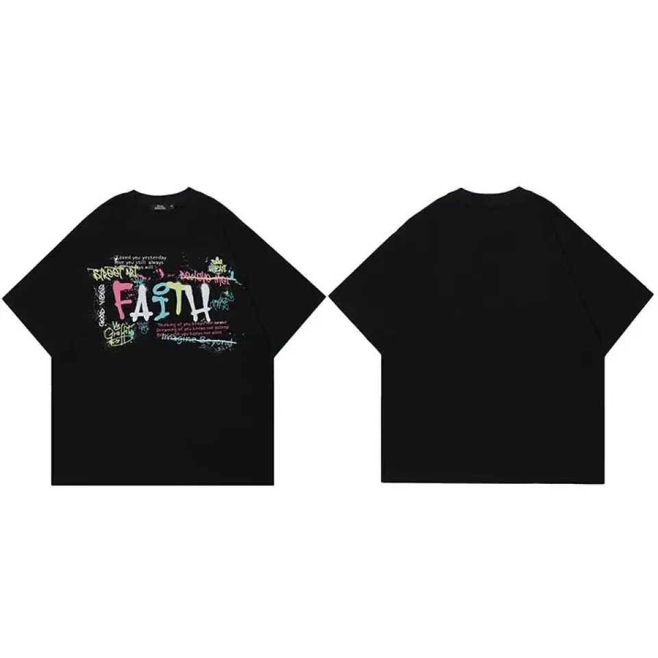 Rainbow Graffiti Letter T-Shirt Sa61a33213d5c4b8d96262f97d0fbb869C f878f076