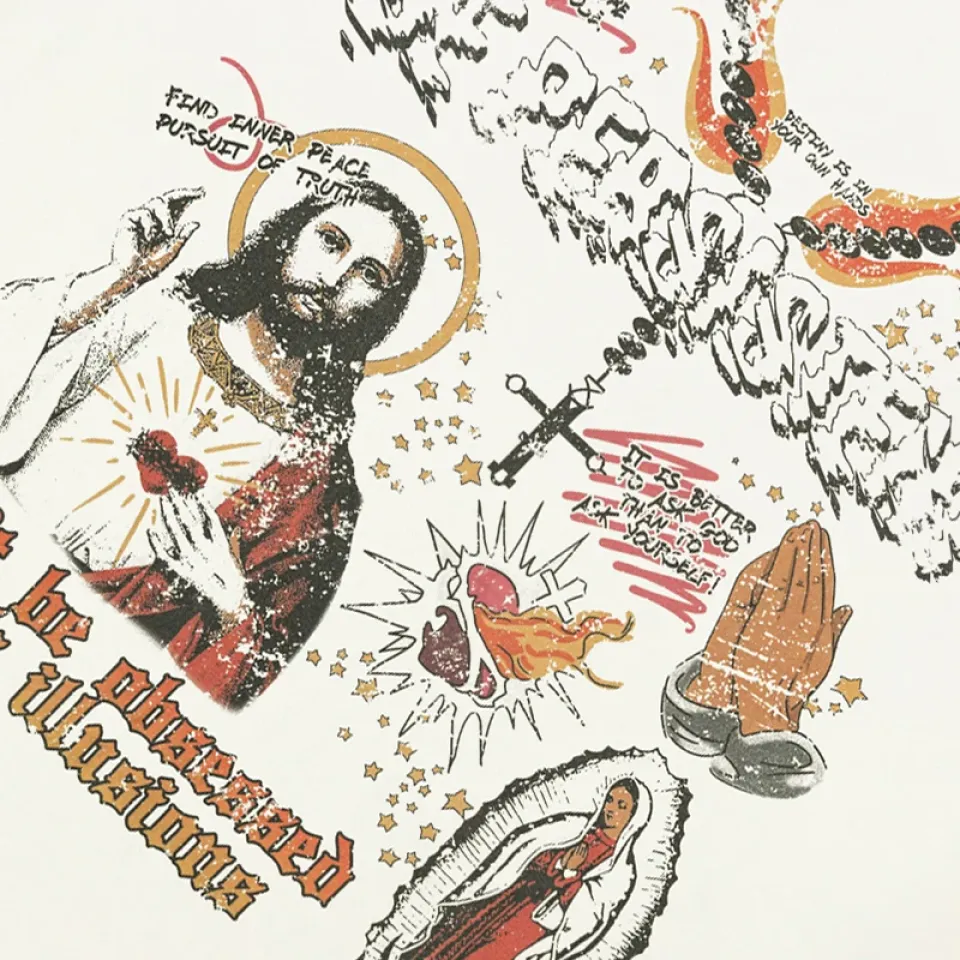 Sacred Heart Prayer Hands Graphic T-Shirt Sf5e53adb6f514da2988eedcbe06b80ebI f9f21558