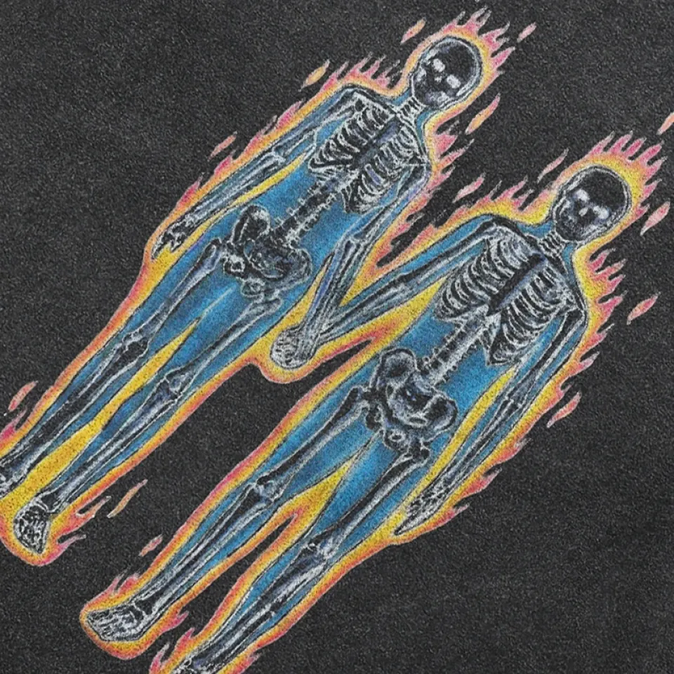 Flaming Skeleton Duo Graphic T-Shirt S059a4b6ae2134224b51af4fa5f0e74b9G faeafbd8