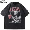 Oversized Alive Skull Skeleton Graphic Tshirt S874e54876f9b4d2caff86b7b9fc14497P fa93362e