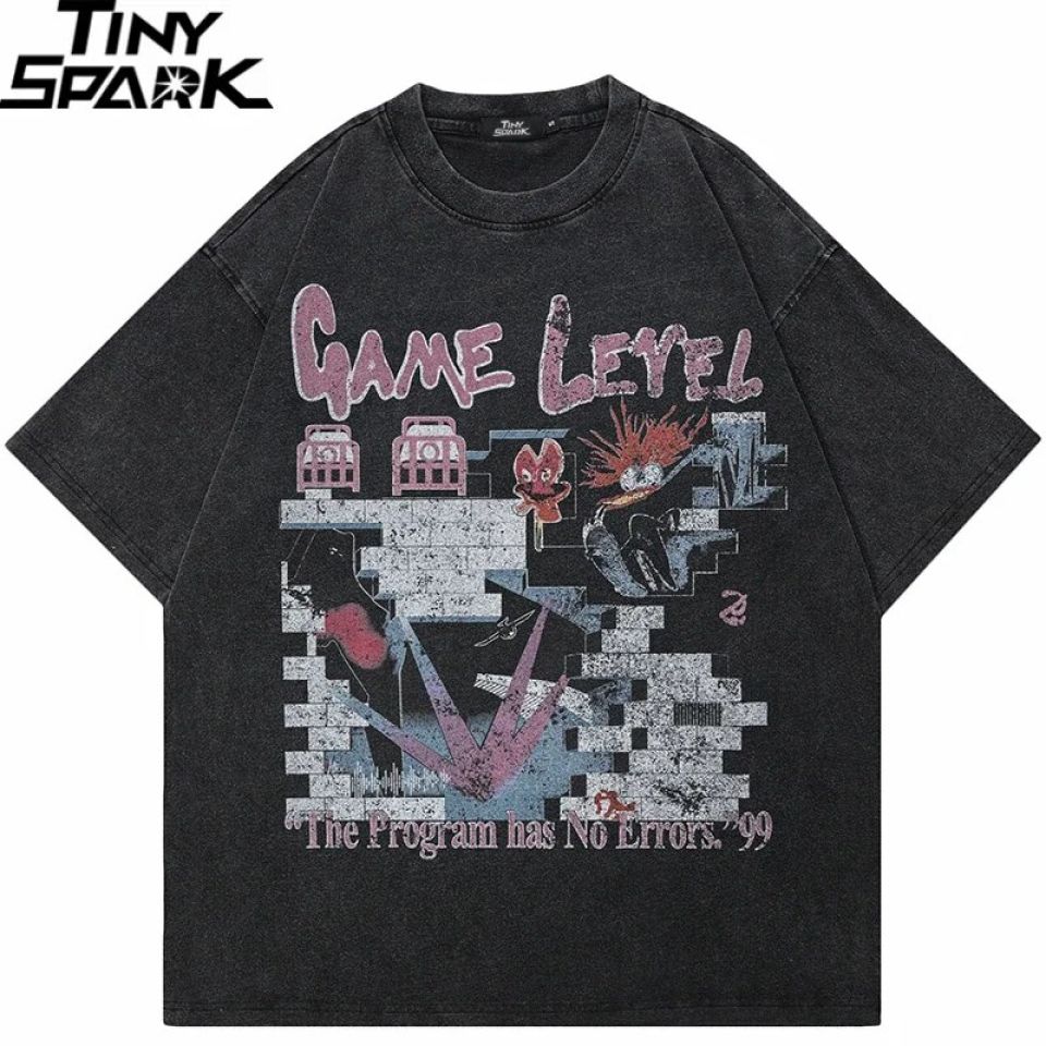 Vintage Printing Old Game Level Graphic T-Shirt S6ae119b239d74942851a74bcdbb685262 fe3105c0