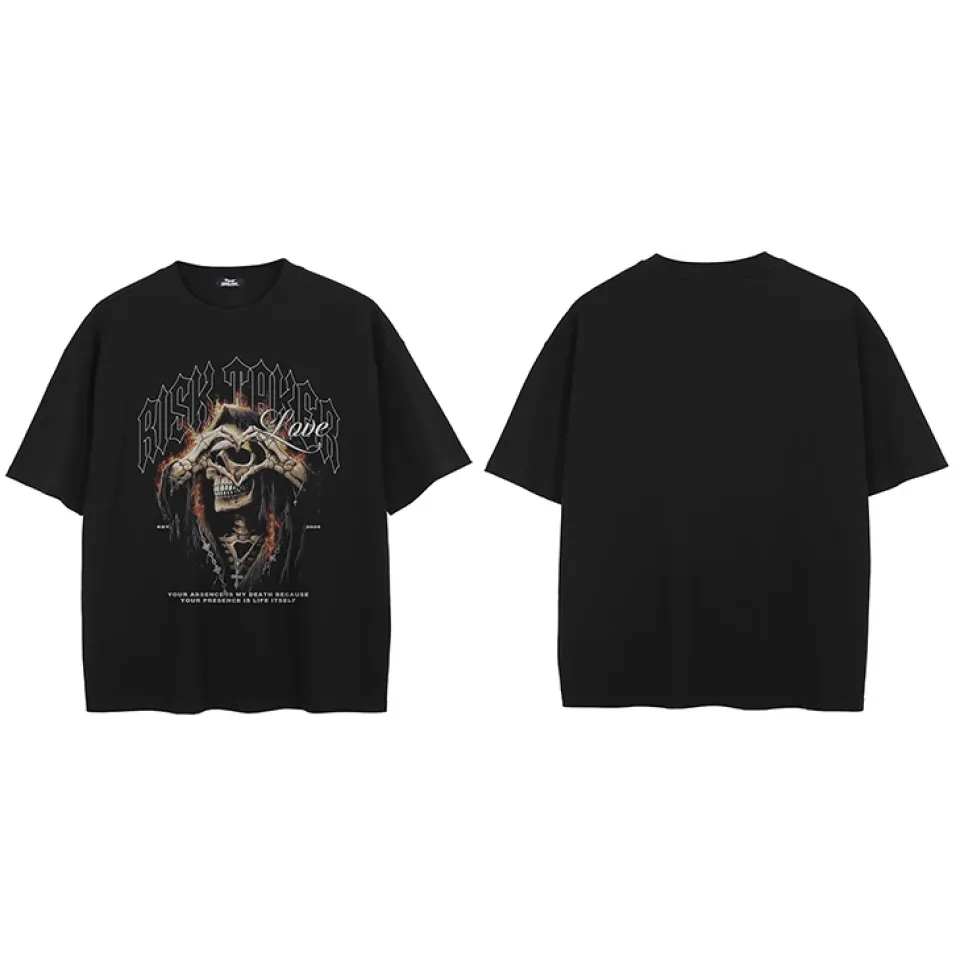 Risk Taker Skull Graphic T-Shirt Sed11897a28ad49748c6c3f5fe50e3b4cd feee7707