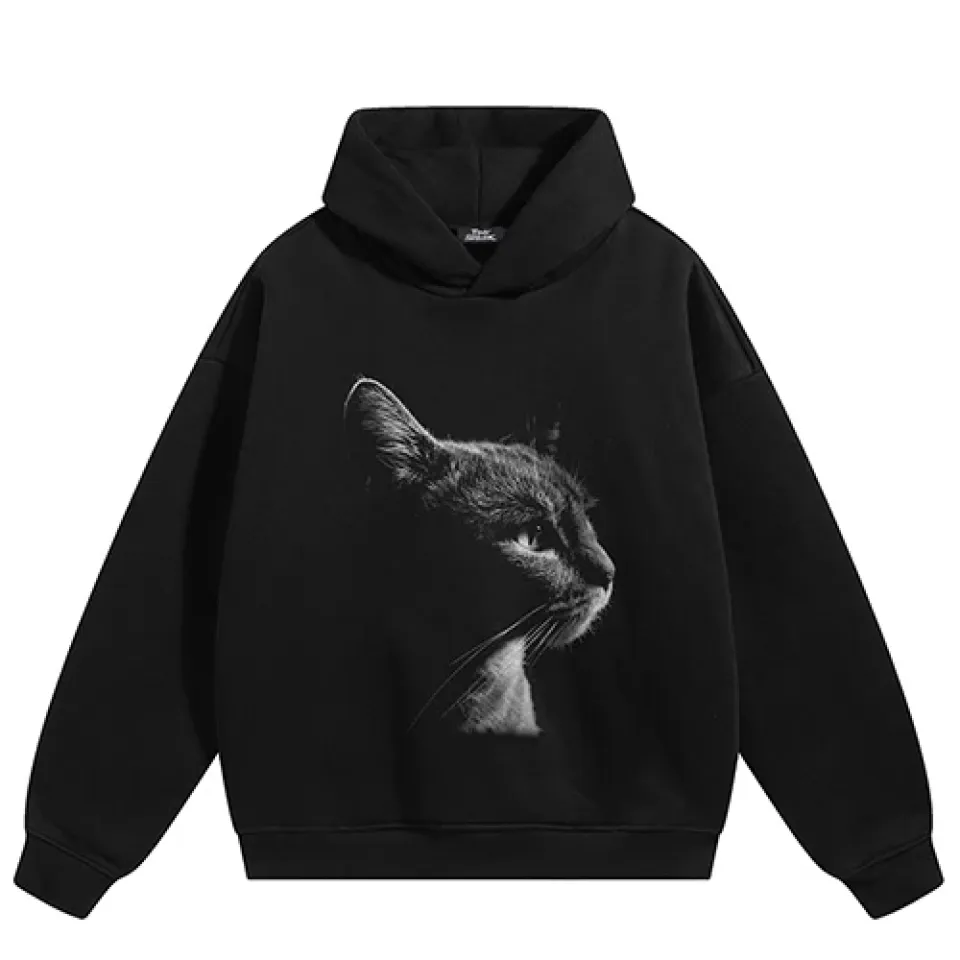Black Cat Portrait Graphic Pullover Hoodie S7c5fcb8fade5450d933b4c5e1e67a2322 ff9f3c82