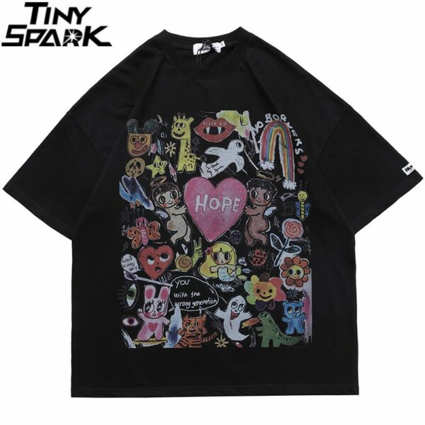 Crayon Art Graphic T-Shirt