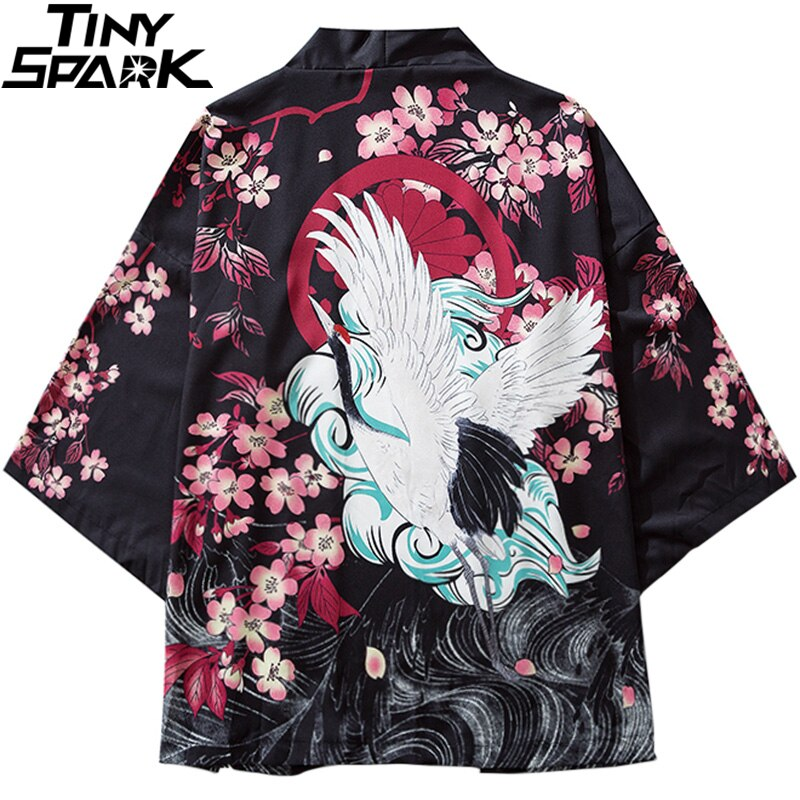 2. Japanese Cherry Blossom Poly Cotton Kimono