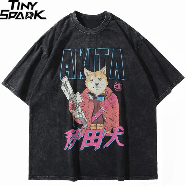 Akita Anime Graphic T-shirt