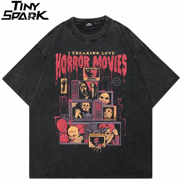 Horror Movie Freak Ghost Graphic T Shirt
