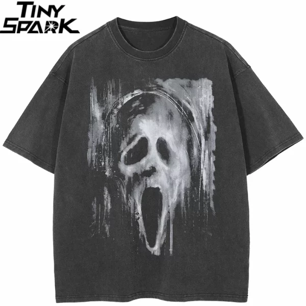 Scary Skull Ghost Graphic T Shirt