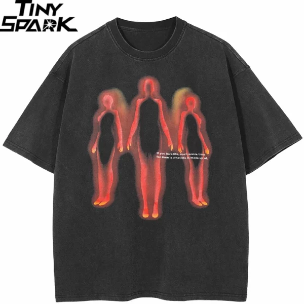 Retro Flaming Graphic T-Shirt