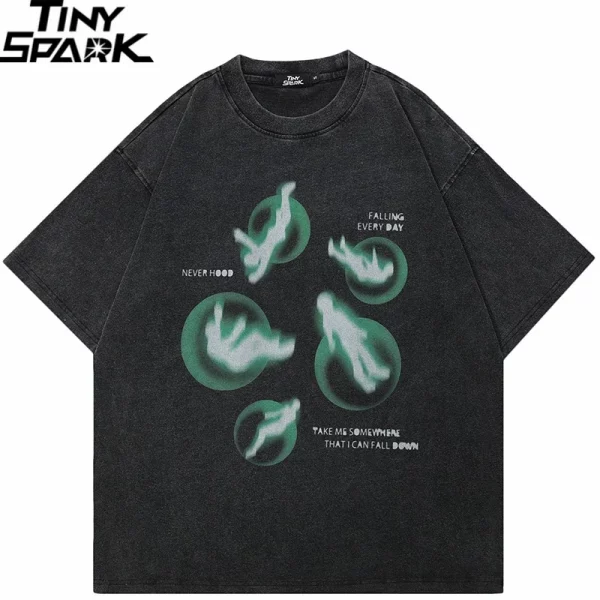 Retro Green Graphic Streetwear Tee