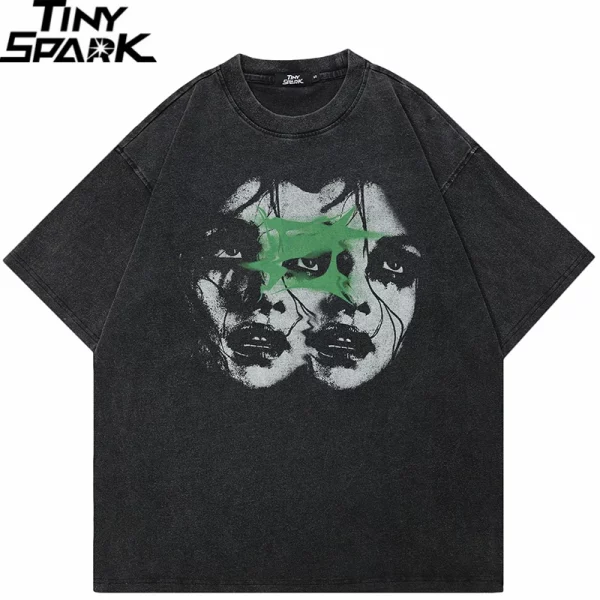 Double Faces Graphic T-Shirt