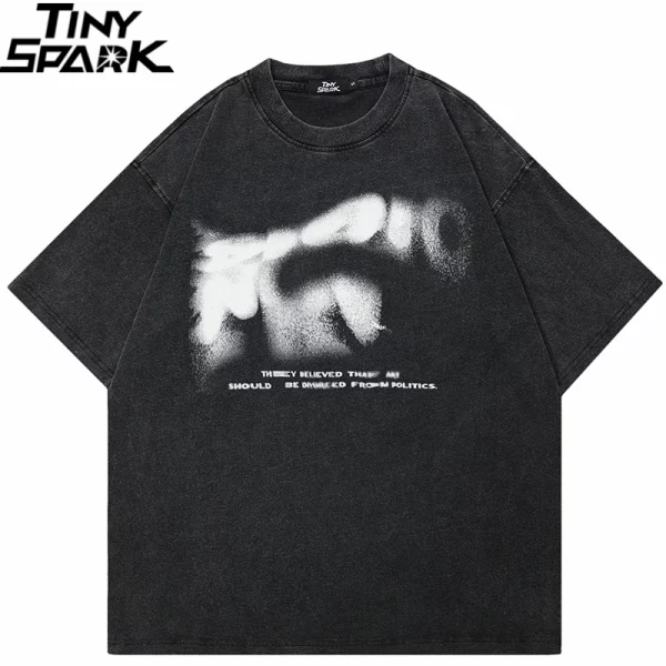 Oversized Blurry Letters T-Shirt