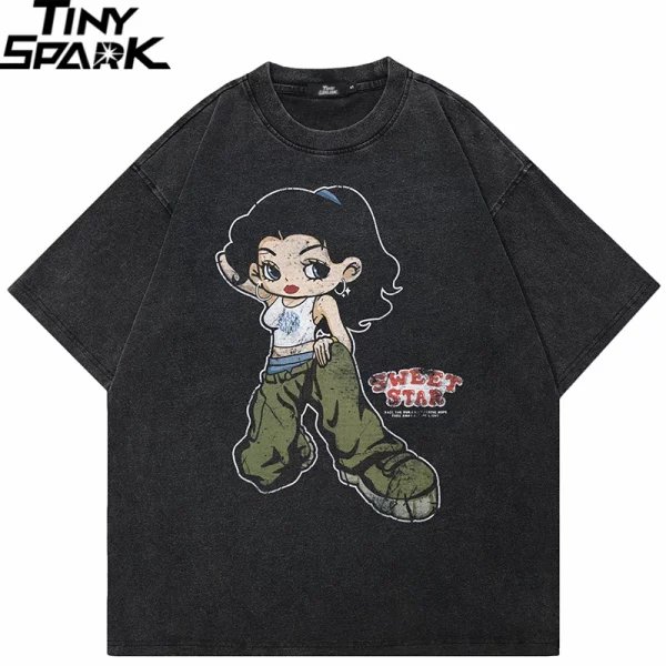 Cartoon Hip Hop Girl T-Shirt