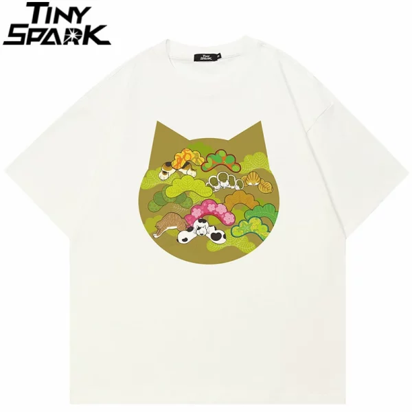 Kawaii Cat Graphic T-Shirt