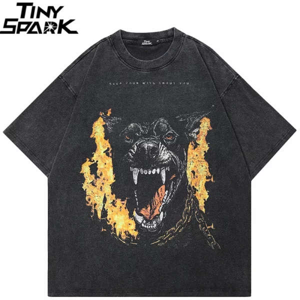 Fire Dog Graphic T-Shirt