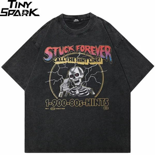 Oversized Skull Graphic T-Shirt
