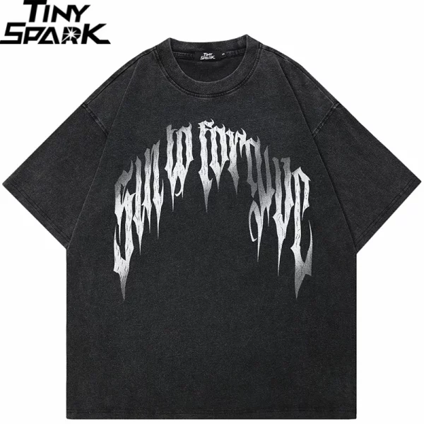 Vintage Washed Black Graphic T-Shirt