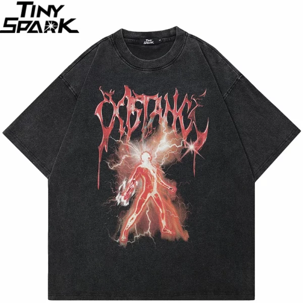 Retro Lightning Graphic T-Shirt
